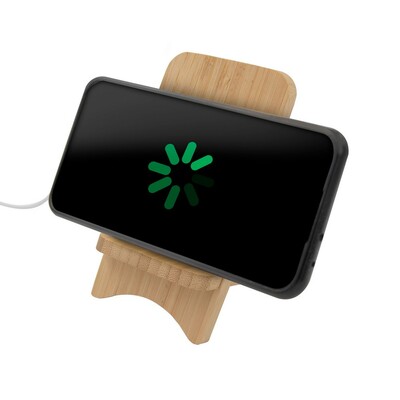 B'RIGHT Wireless Bambus-Ladegerät 10W, Telefonständer | Barbra
