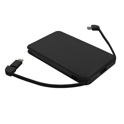Power Bank 5000 mAh avec câbles intégrés, adapteur inclus | Presley