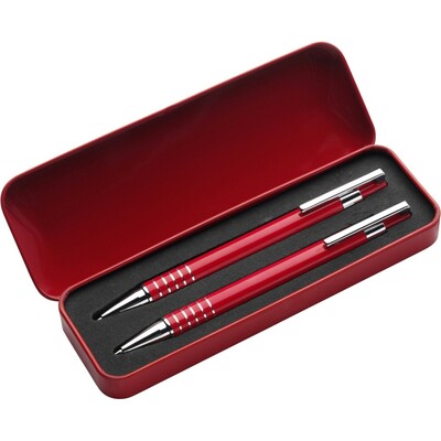 Schreibset, Kugelschreiber und Druckbleistift