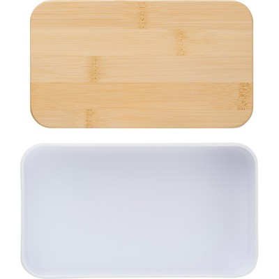 Boîtes à lunch, 2x400 ml, couvercle en bambou, couverts