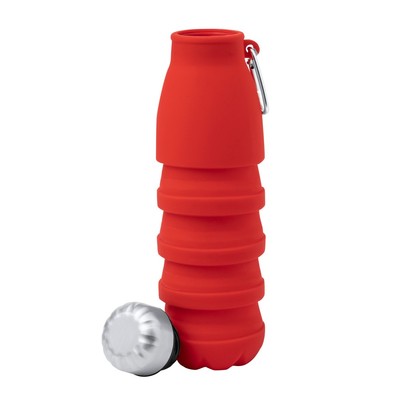 Faltbare Sportflasche 550 ml mit Karabinerhaken