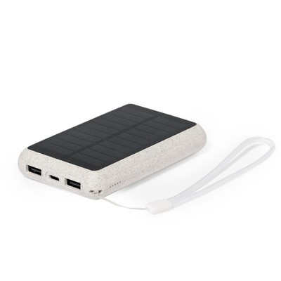 Powerbank aus Weizenstroh 5000 mAh, Solarladegerät