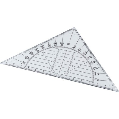 Geodreieck mit Winkelmesser