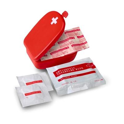Trousse de premiers secours dans un étui en plastique, 5 pcs