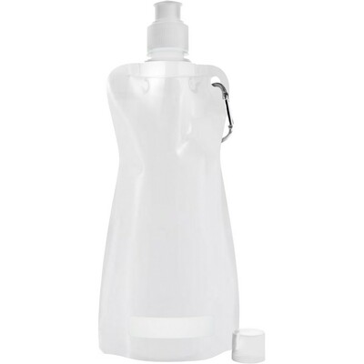 Trinkflasche 420 ml mit Karabinerhaken, faltbar