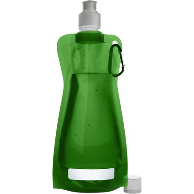 Trinkflasche 420 ml mit Karabinerhaken, faltbar