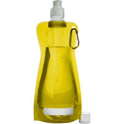 Trinkflasche 420 ml mit Karabinerhaken, faltbar