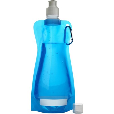 Trinkflasche 420 ml mit Karabinerhaken, faltbar