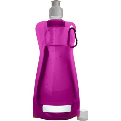 Trinkflasche 420 ml mit Karabinerhaken, faltbar