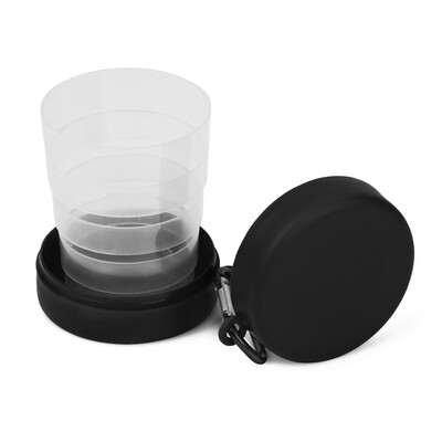 Mug de voyage pliable 220 ml avec mousqueton