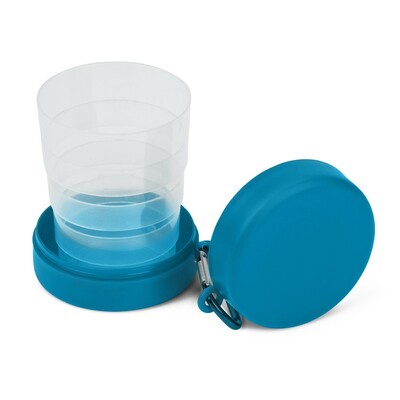 Mug de voyage pliable 220 ml avec mousqueton