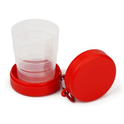 Mug de voyage pliable 220 ml avec mousqueton