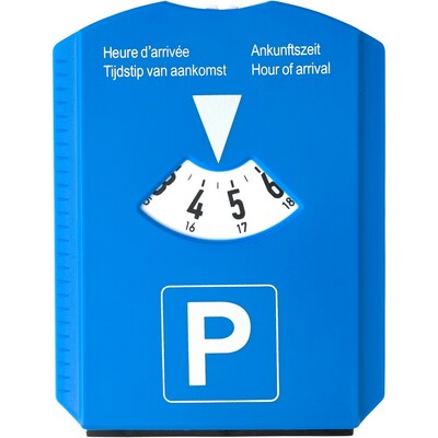 Parking disc and ice scraper with tokens