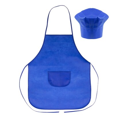 Cook set, kitchen apron and cook cap, children size | Nedina