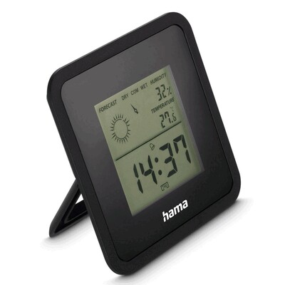 Thermomètre, hygromètre, horloge de bureau Hama Borneo
